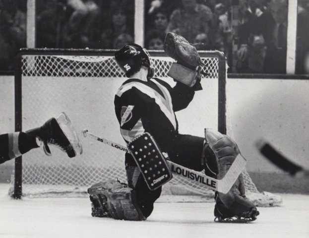 Richard Brodeur looks at Mike Bossy's Overtime Winning Goal - Finals Game 1 1982