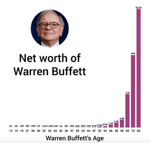 Hockey Stick Chart - The Warren Buffett Wealth Hockey Stick