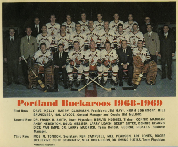 Portland Buckaroos 1968-1969 Western Hockey League
