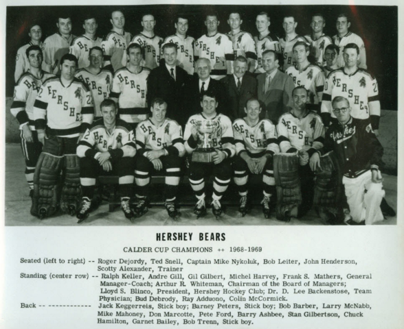 Hershey Bears 1969 Calder Cup Champions American Hockey League / AHL