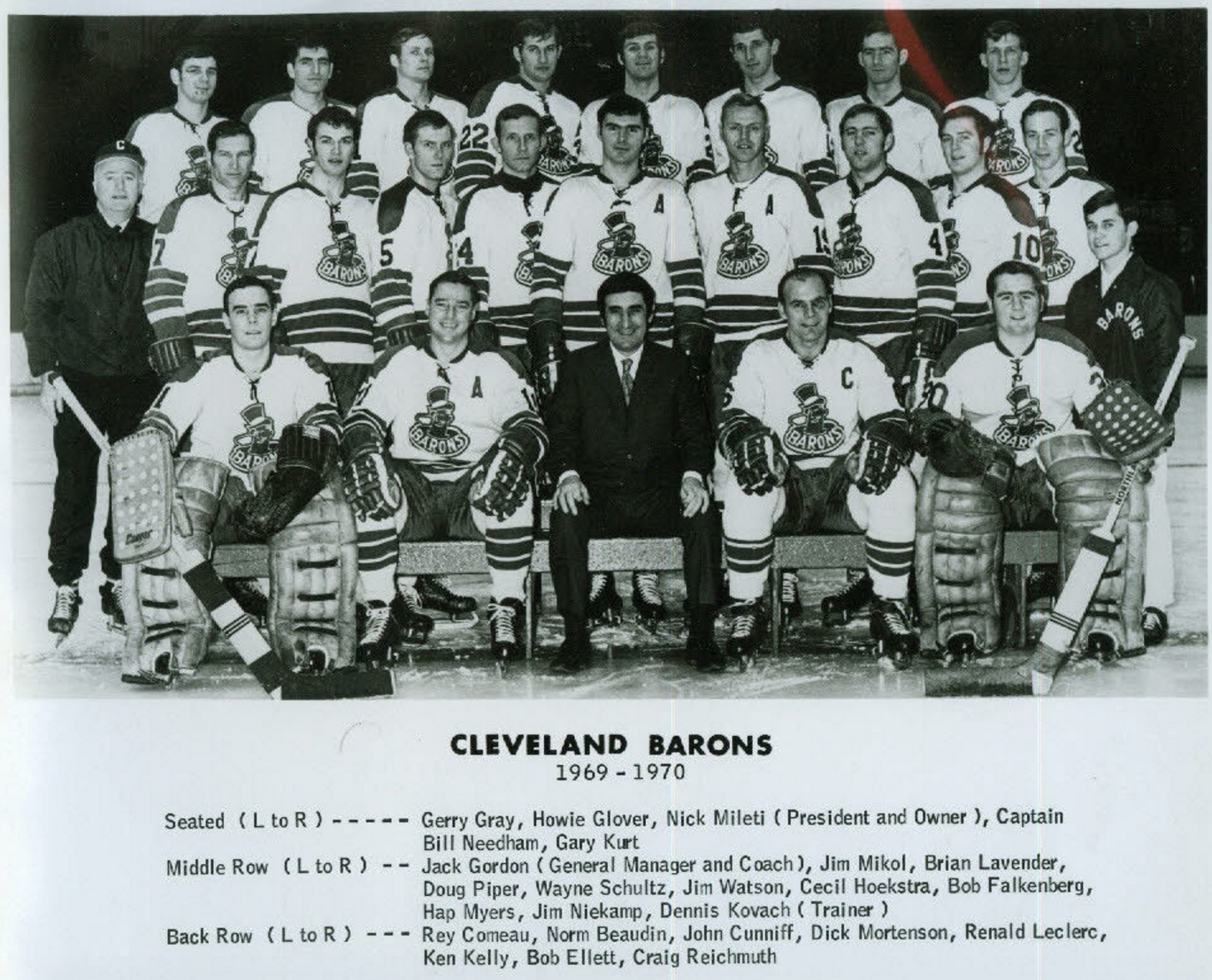 Defunct Cleveland Barons NHL Hockey 1977 - Cleveland - Magnet