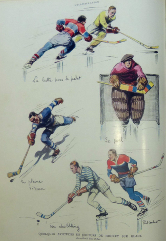 L'Illustration February 27, 1932 Hockey Sur Glace Artwork