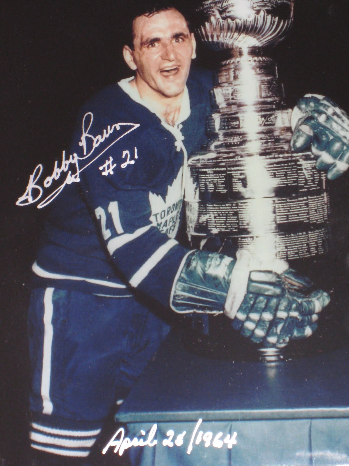 1967 Stanley Cup Maple Leafs Jersey Signed by (8) with Bob Baun