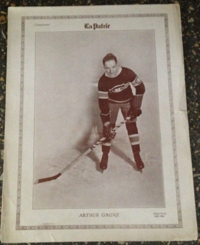 Art Gagné Montreal Canadiens  1927 La Patrie