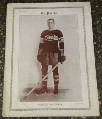 George Patterson  Montreal Canadiens  1927 La Patrie