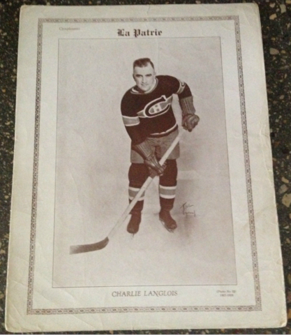 Charlie Langlois Montreal Canadiens 1927 La Patrie
