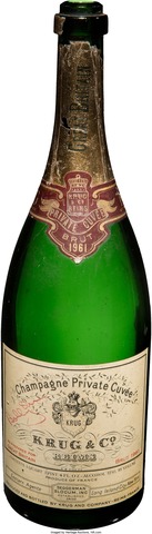 Krug & Co Champagne Bottle from 1970 Boston Bruins Stanley Cup Celebration