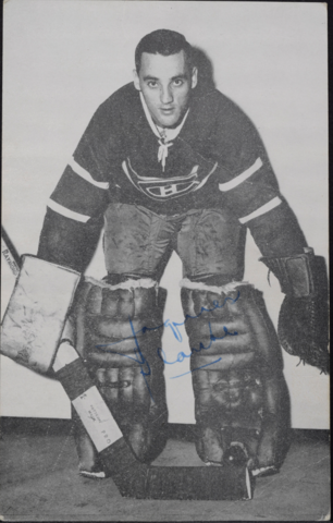 Jacques Plante Montreal Canadiens 1957 Autographed Photo