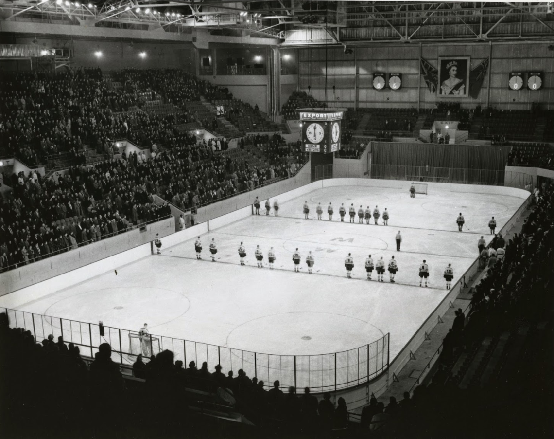 Winnipeg Arena - Opening Night October 18, 1955 Winnipeg Warriors vs