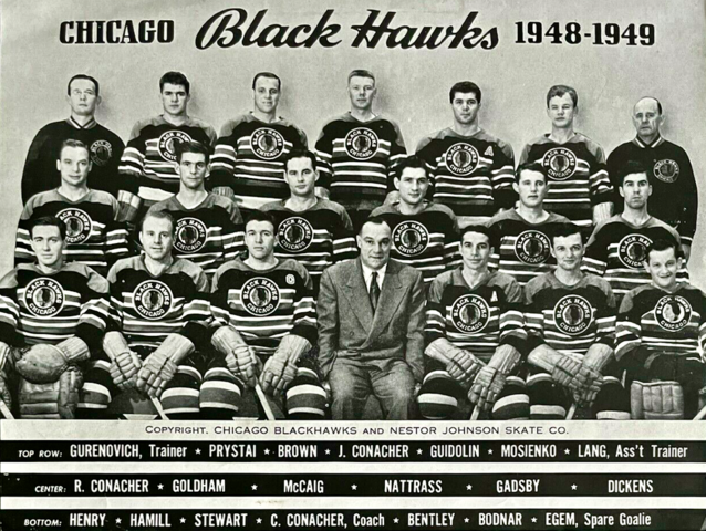 Chicago Black Hawks Team Photo 1948