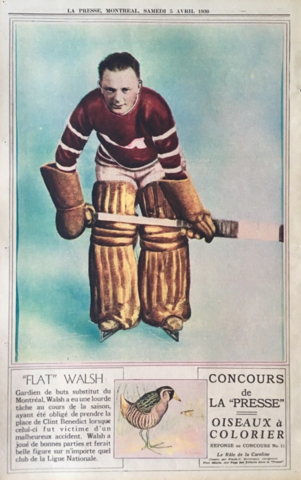 Flat Walsh Montreal Maroons - La Presse Montreal April 5, 1930