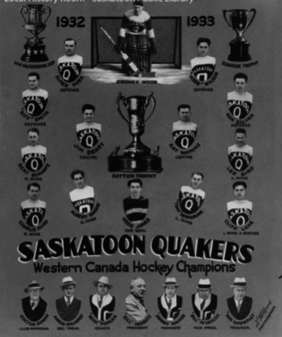 Saskatoon Quakers Western Canada Hockey Champions 1933