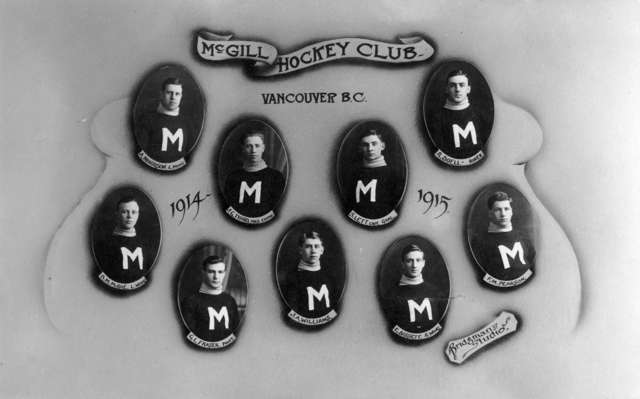 McGill Hockey Club 1914-1915 McGill University College of British Columbia 
