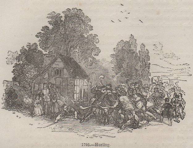 Hurling Match Engraving 1795