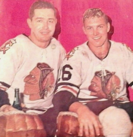 Glenn Hall & Bobby Hull 1960 Chicago Black Hawks