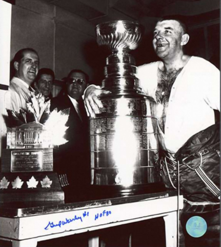 Gump Worsley with The Stanley Cup 1968