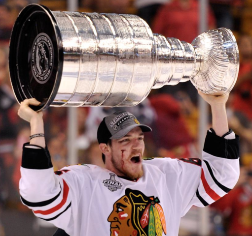 Andrew Shaw with The Stanley Cup 2013