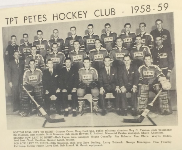 Peterborough Petes Team Photo 1958 TPT Petes Hockey Club