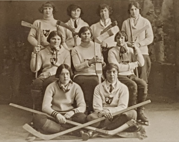 D F Ladies Ice Hockey Team 1920s