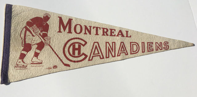 Vintage Montreal Canadiens Pennant 1950s