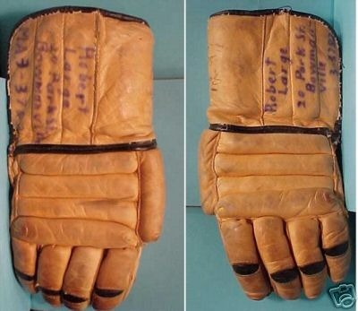Ice Hockey Gloves 1950s 1