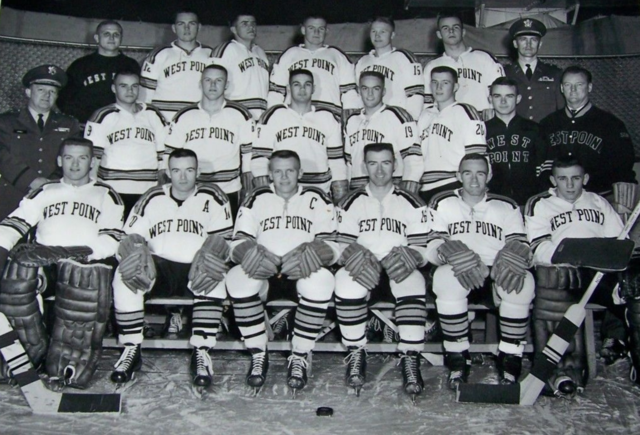 Army West Point Hockey Team 1960 with coach Jack Riley