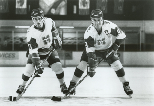 Youngblood Hockey Movie Stars Rob Lowe & Patrick Swayze 1986 Hamilton Mustangs