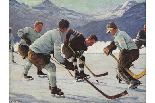 Franz Michael Lünstroth Hockey Painting 1930