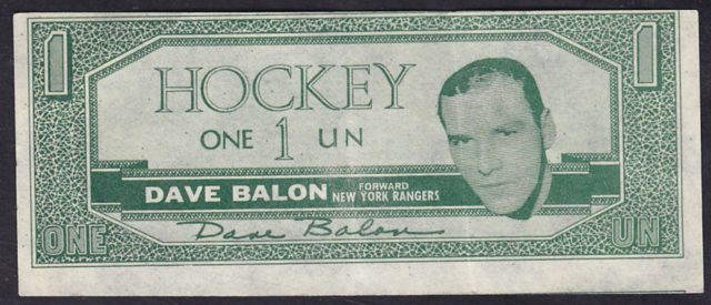 1962-63 Topps Hockey Bucks #1 Dave Balon