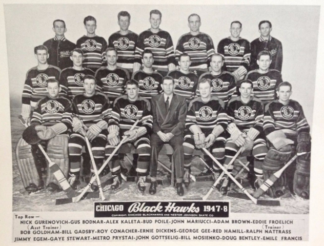 Chicago Black Hawks Team Photo 1947
