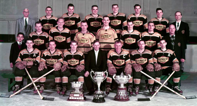 Whitby Dunlops Allan Cup Champions 1957 J. Ross Robertson Cup Champions