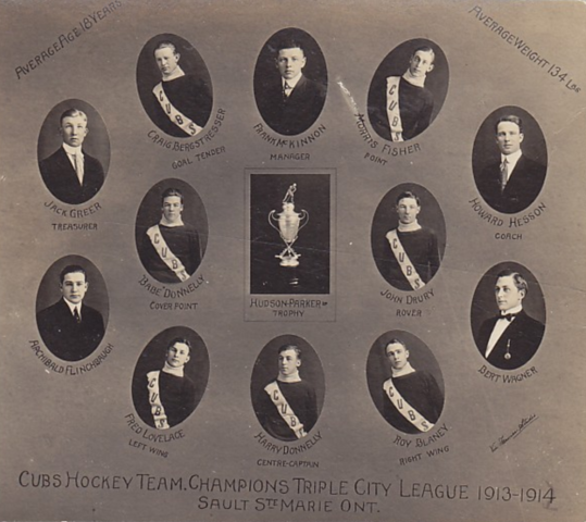 Sault Ste. Marie Cubs Hockey Team 1914 Triple City League Champions