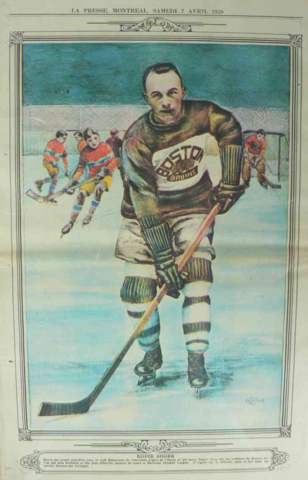 Eddie Shore - Boston Bruins La Presse Hockey Photo 1928