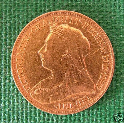 Coin 1893 Gold Half Sovereign Hg Collection B