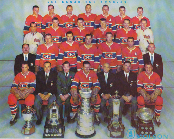 Montreal Canadiens Team Photo 1958 Stanley Cup Champions