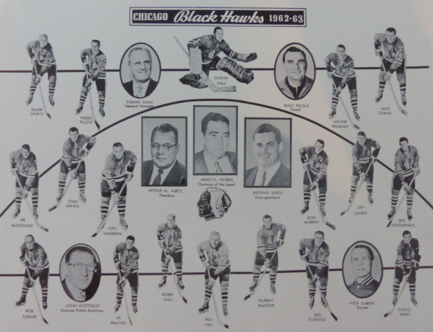 Chicago Black Hawks Team Photo 1962