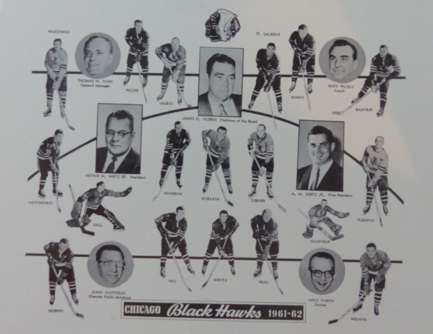 Chicago Black Hawks Team Photo 1961