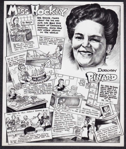 Miss Hockey Dorothy Pinard Assistant Secretary of the NHL 1940s