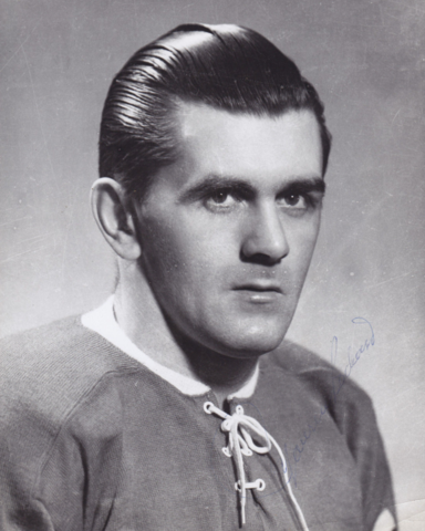 Maurice Richard Autographed Photo 1945 Montreal Canadiens