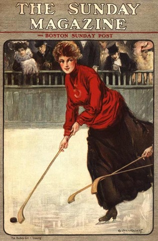 Hockey Goddess - Boston Sunday Post - 1905