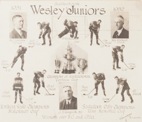 Saskatoon Wesley Juniors 1932 Corbeau Cup Champions of Saskatchewan