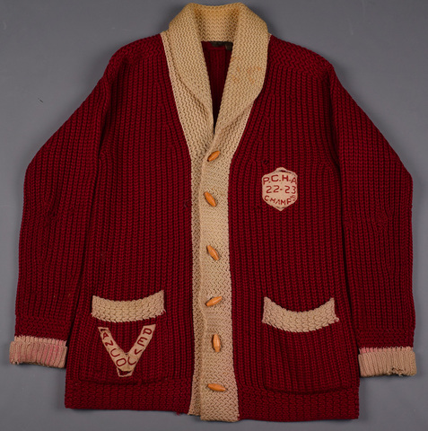 Hugh Lehman 1923 Vancouver Maroons Cardigan Sweater