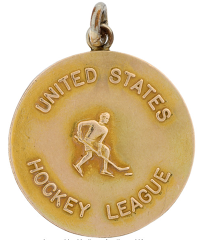 United States Hockey League MVP Medal Given to Clint Smith for 1947-48 season