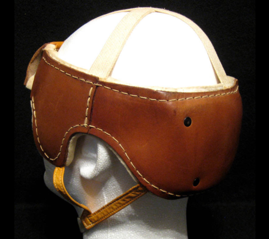 1930s Lowe & Campbell Hockey Helmet - side rear view