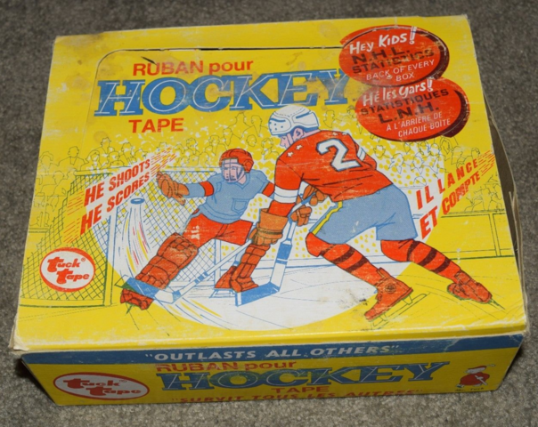 Tuck Tape Hockey Display Box 1970s Vintage Hockey Tape