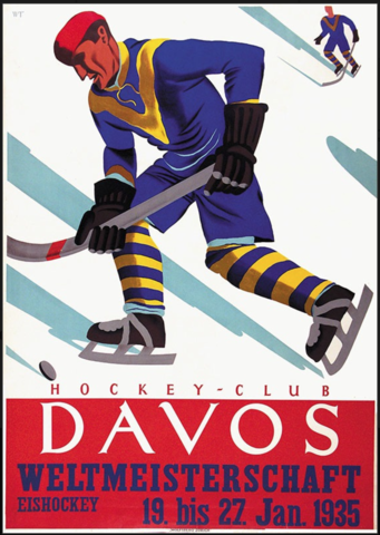 HC Davos 1935 Eishockey Weltmeisterschaften Hockey Poster