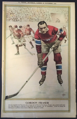 Gord Fraser 1929 Montreal Canadiens - La Presse Image