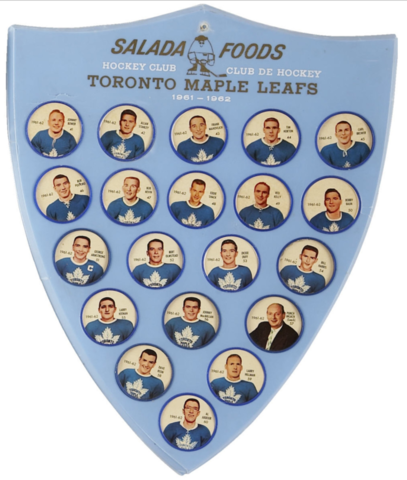 Shirriff Hockey Coins / Salada Foods 1961 Toronto Maple Leafs