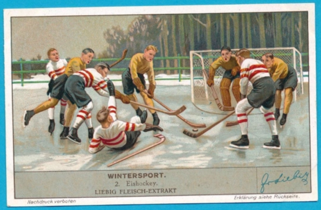 Liebig Fleisch-Extrakt Wintersport EisHockey 1930s