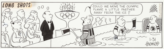 Fred Thomas Long Shots Daily Comic Strip - Hockey at the 1968 Winter Olympics
